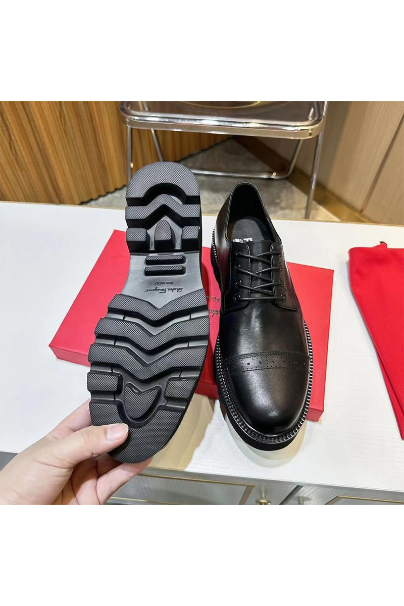 Salvatore Ferragamo Мужские кожаные ботинки 