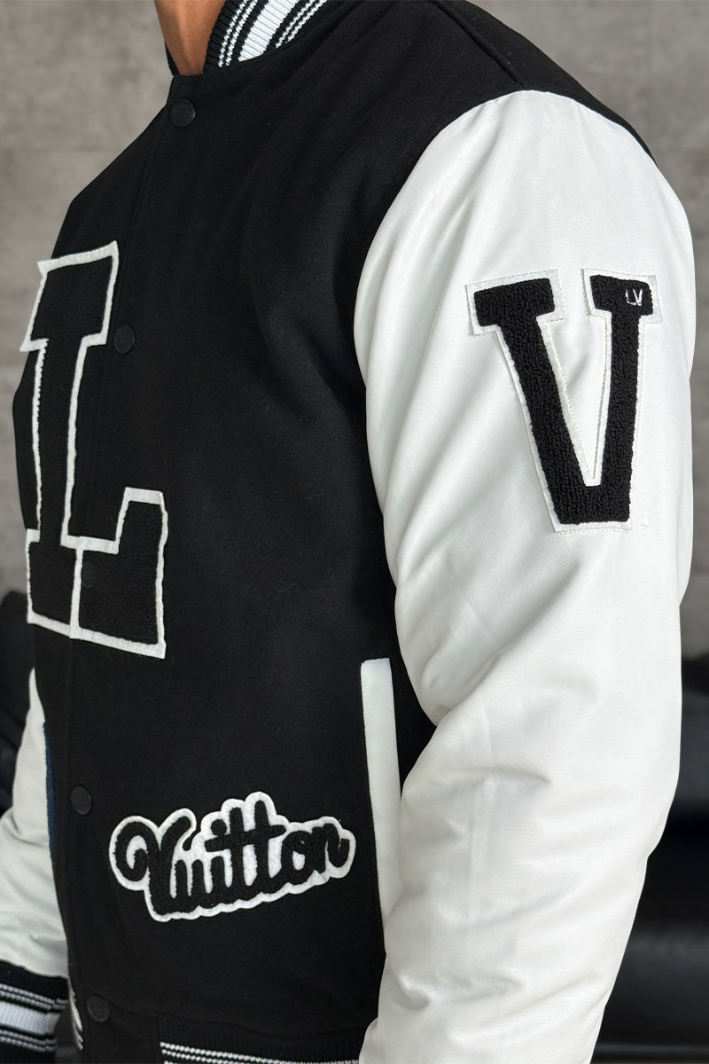 Lоuis Vuittоn Мужской чёрный бомбер Baseball multi-patch