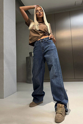 Женские синие джинсы premium