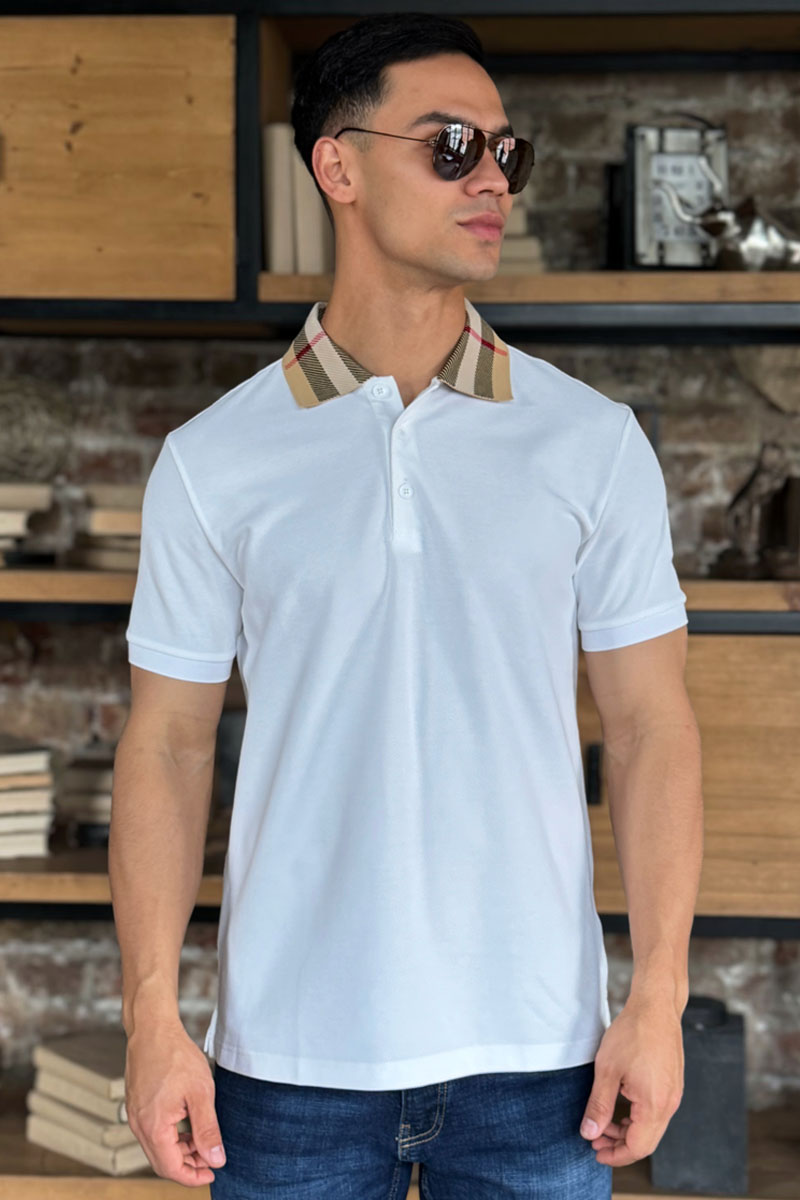 Burberry Мужское поло Premium - White