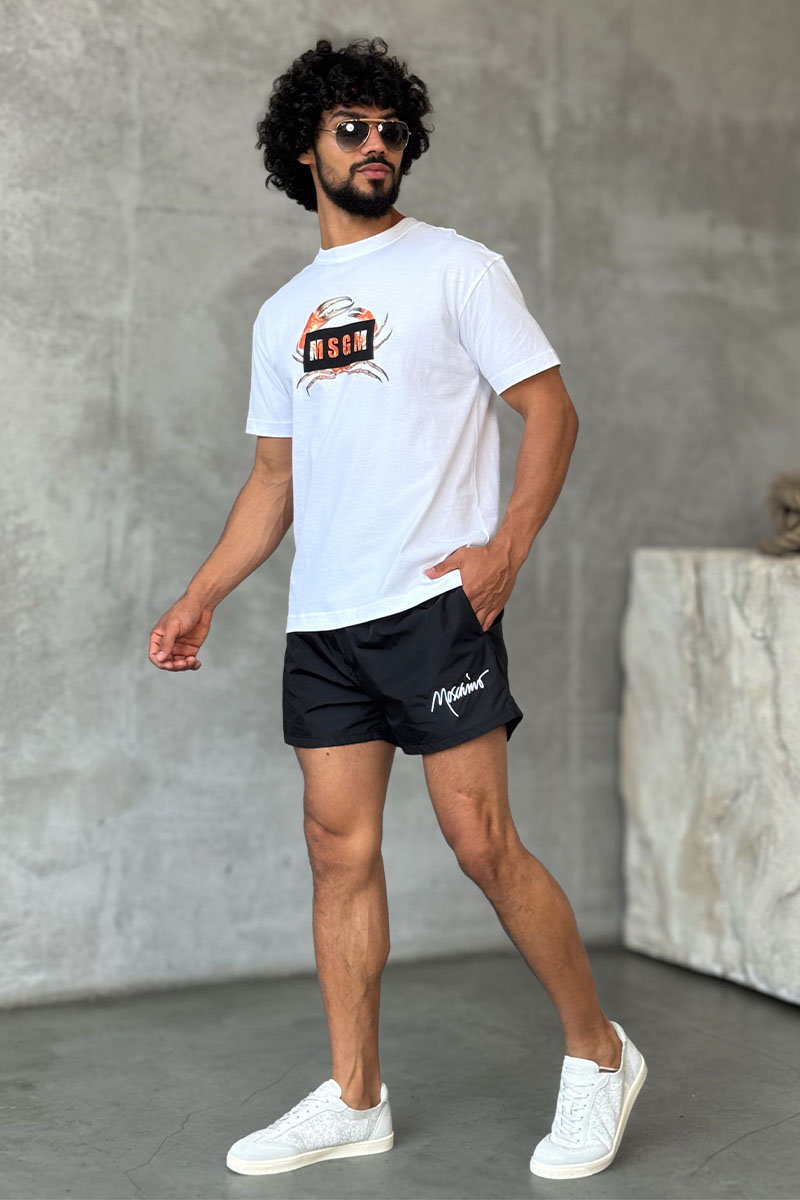 Moschino Чёрные шорты embroidered logo 