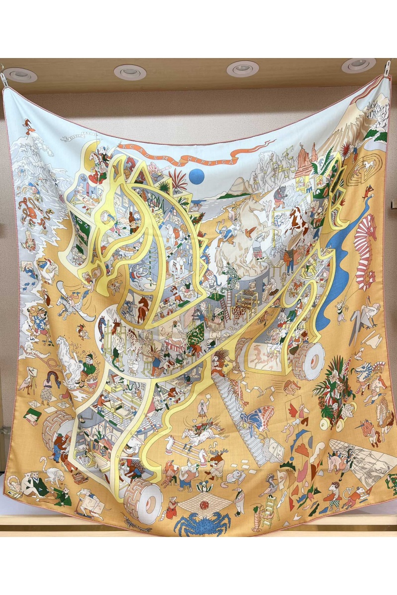 Hermes Платок Academia Hippica premium 140x140 см