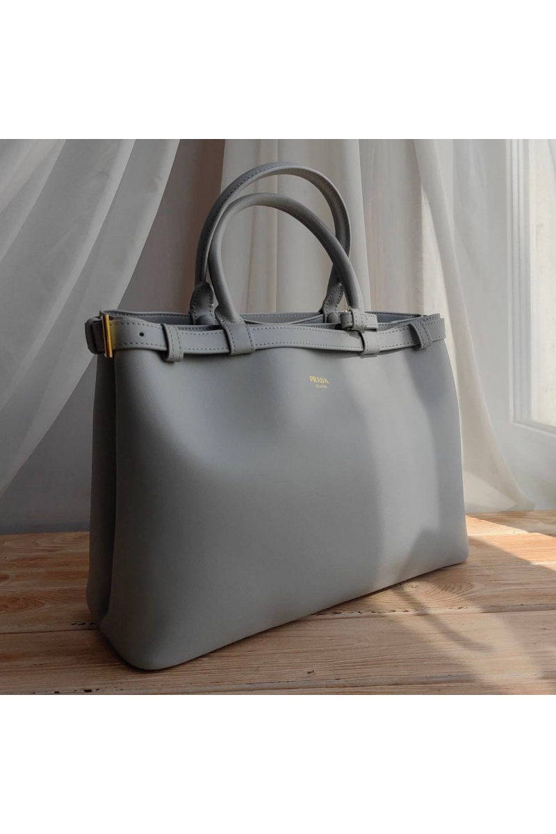 Prada Женская кожаная сумка Buckle 35x25 см (2 расцветки)