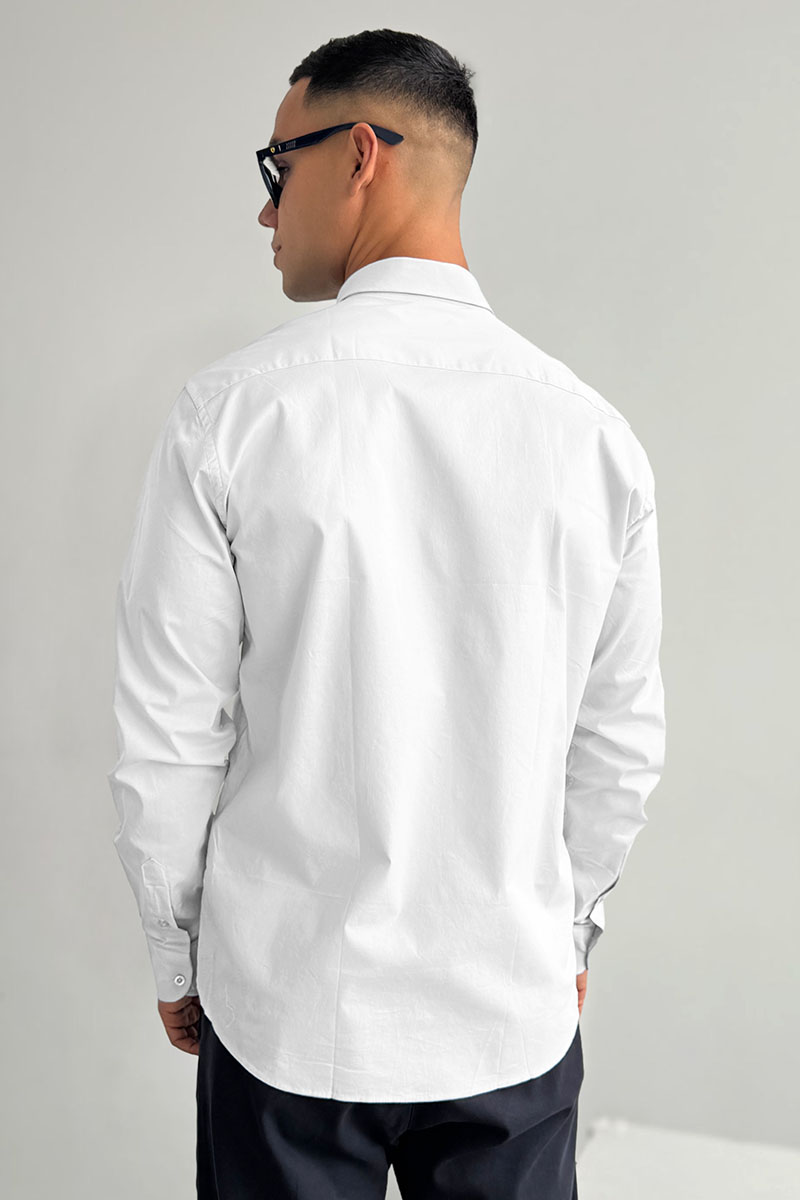 Paul & Shark Рубашка белого цвета logo-embroidered