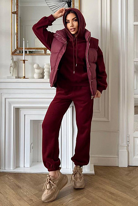 Женский костюм тройка Premium - Red