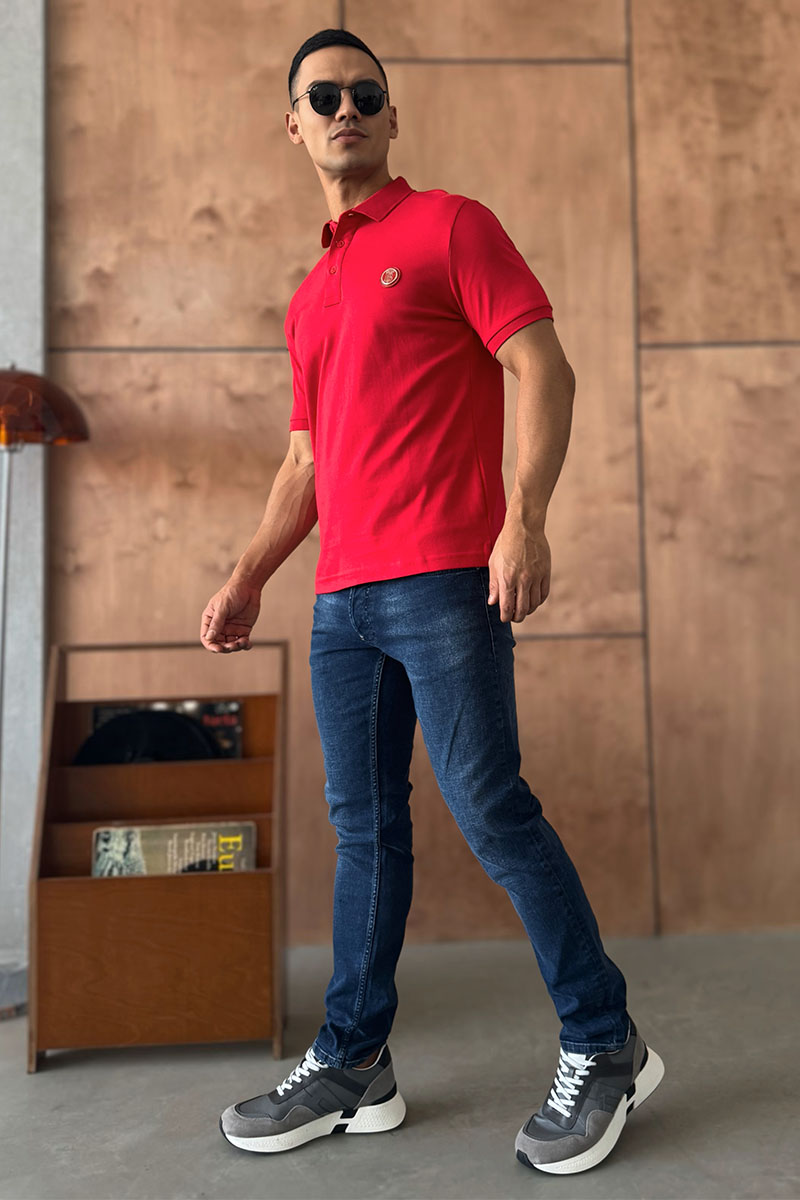 Burberry Мужское поло  TB - Red