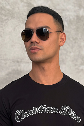 Солнцезащитные очки Aviator Large Metal - Brown