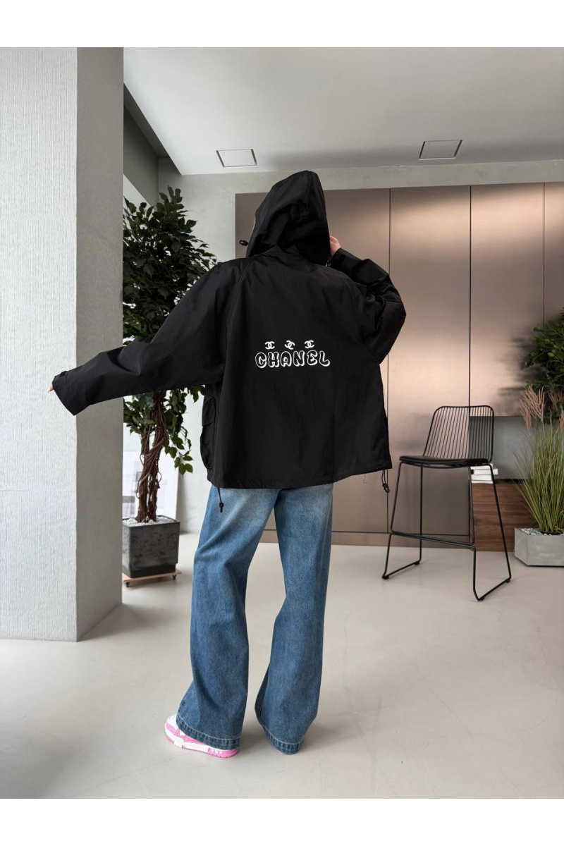 Chаnеl Женская нейлоновая ветровка premium - Black