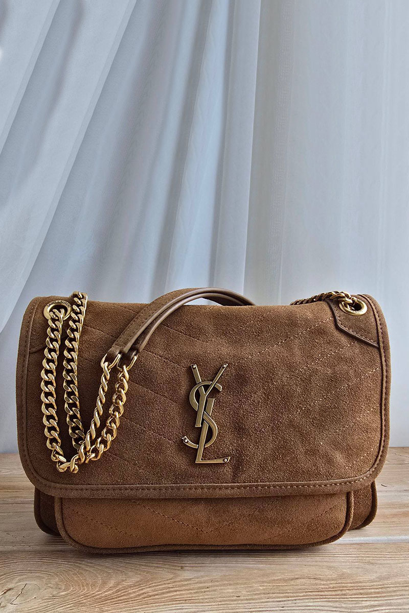 Yves Saint Laurent Замшевая сумка 22x15 см