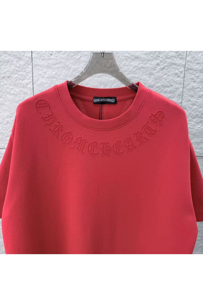 Chrome Hearts Красная оверсайз футболка premium