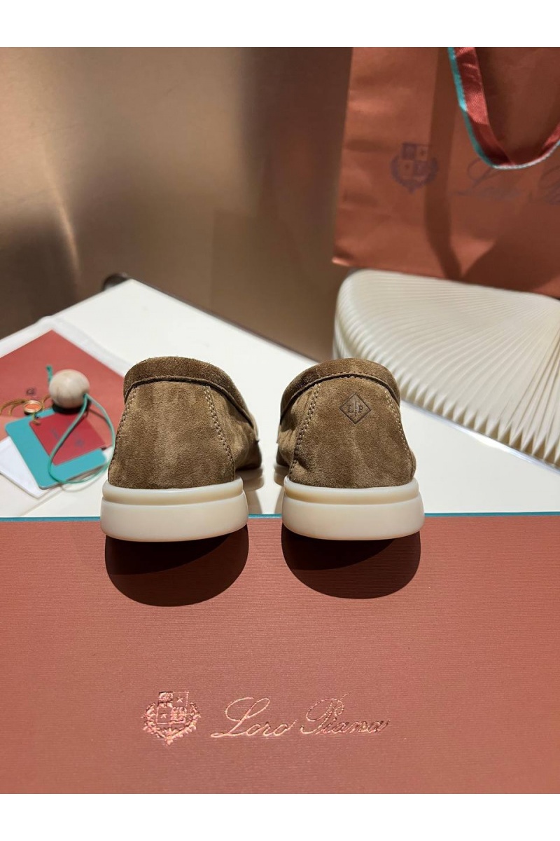 Loro Piana Женские замшевые лоферы Summer Charms Walk premium