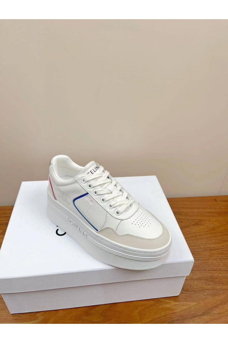 Celine Женские кожаные кроссовки на платформе 