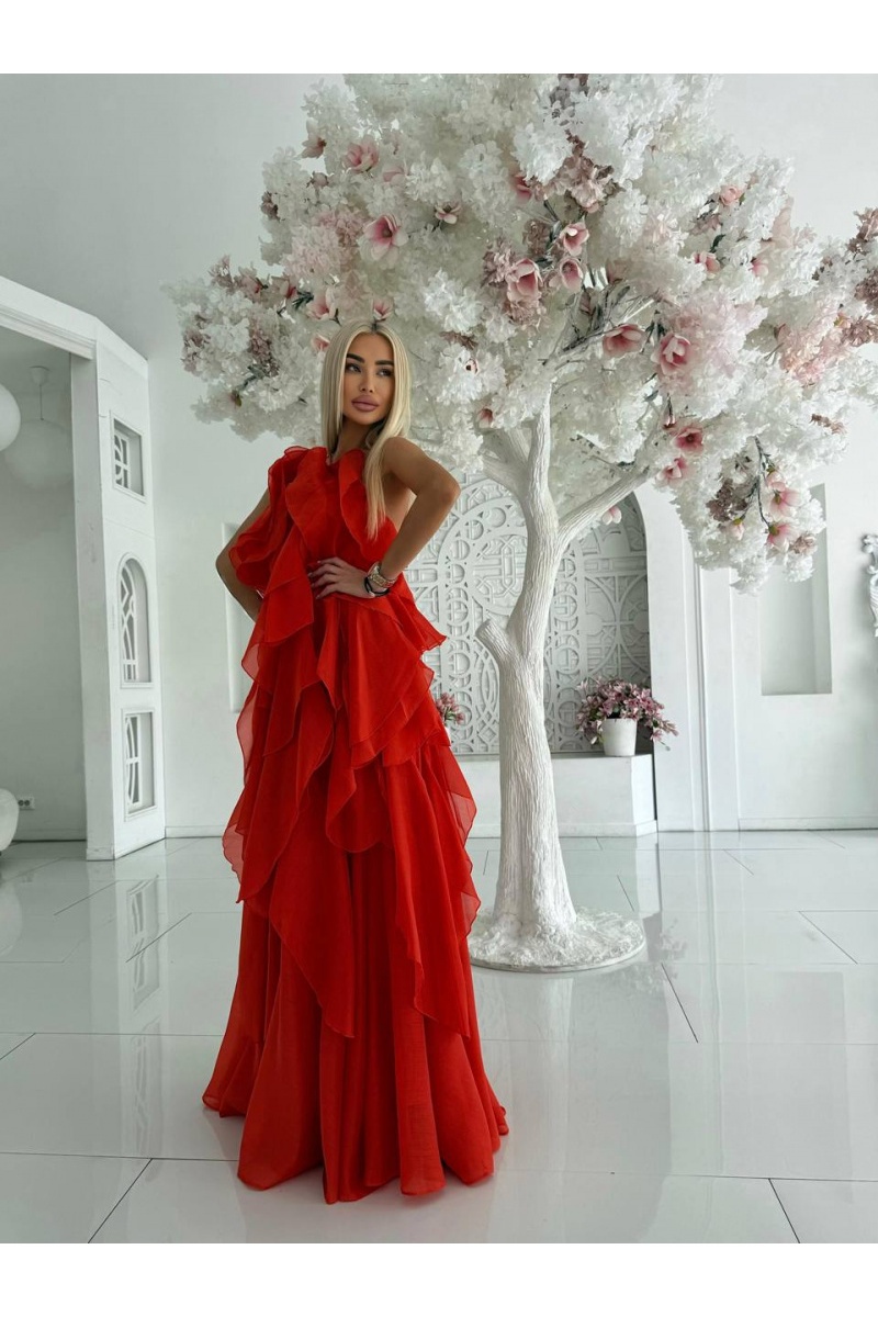 Zimmermann Женское воздушное платье красного цвета Zimmermann