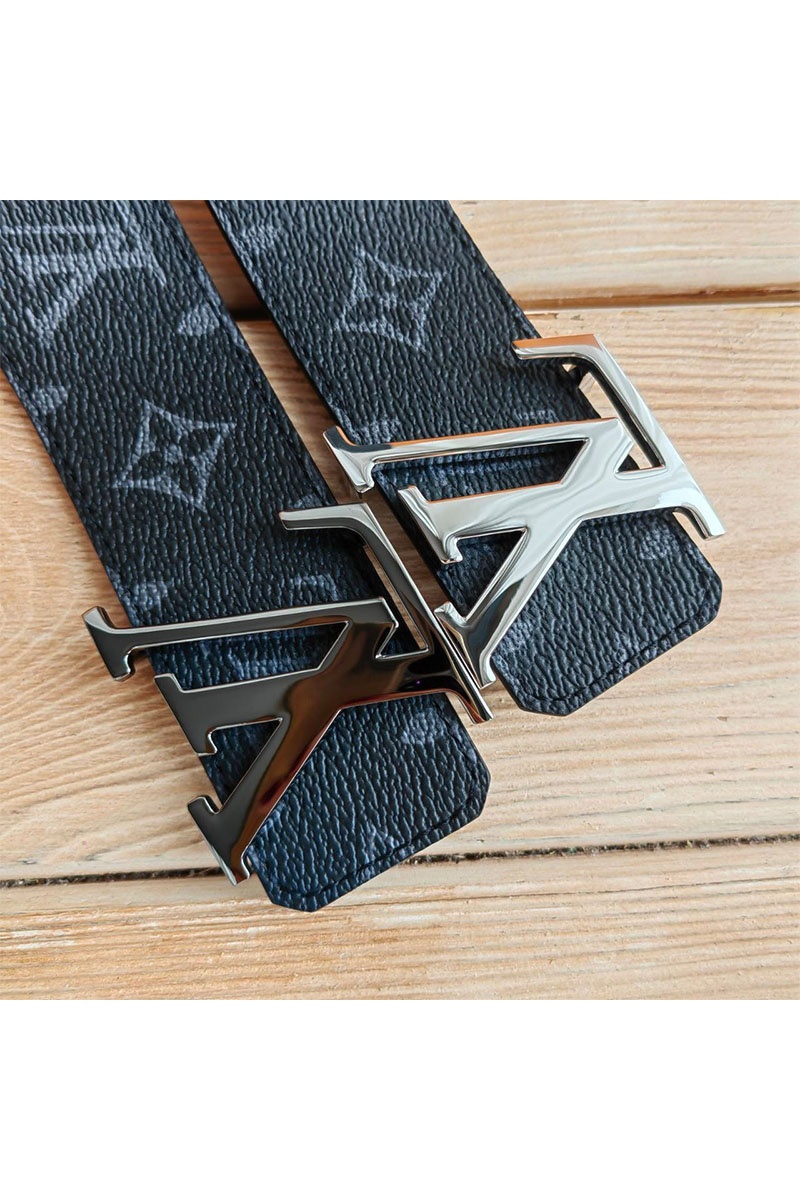 Lоuis Vuittоn Кожаный ремень Monogram Eclipse (длина 100 / 105 см)