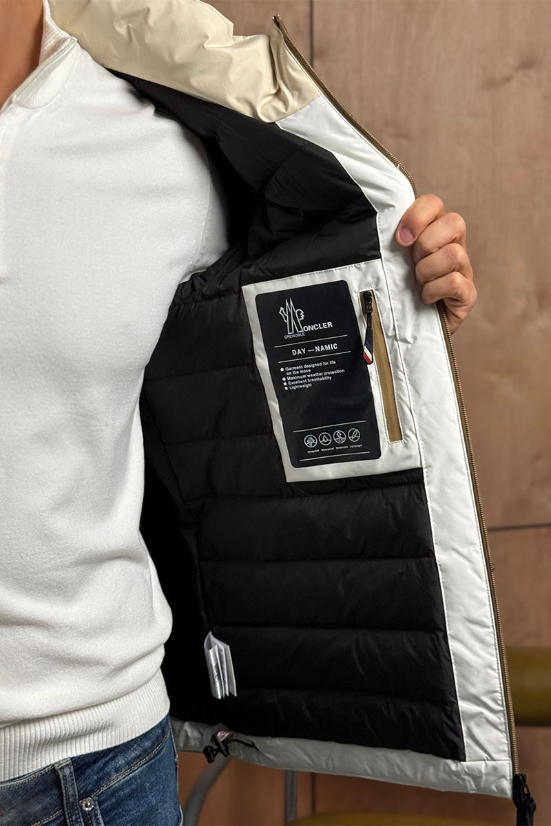 Moncler Пуховик Grenoble Fussen Ski - White / Beige 