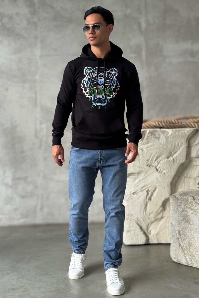 Kenzo Мужское худи Gradient Tiger logo-embroidered 