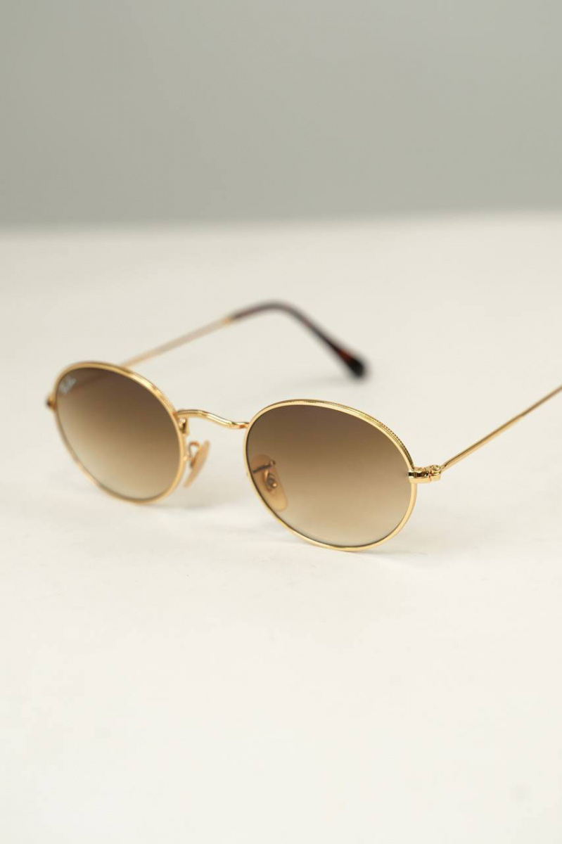 Ray Ban Солнцезащитные очки Oval Metal - Brown