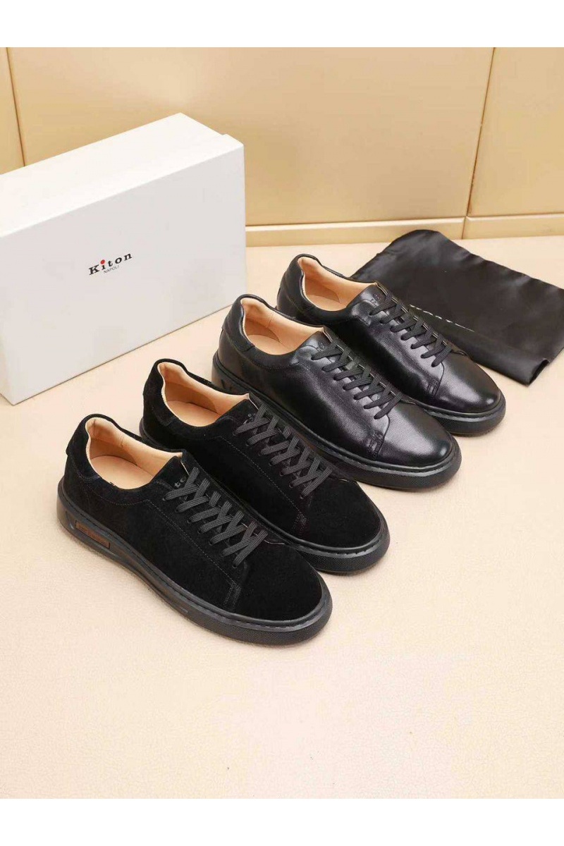 Kiton Мужские замшевые кроссовки 