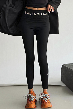 Женские черные леггинсы premium