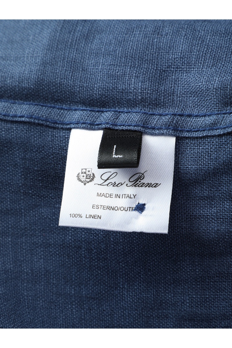 Loro Piana Льняные шорты тёмно-синего цвета premium