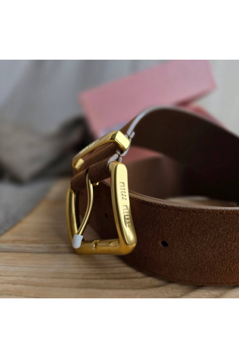 MIU MIU Замшевый ремень - ширина 5см, длина 85 / 90 см