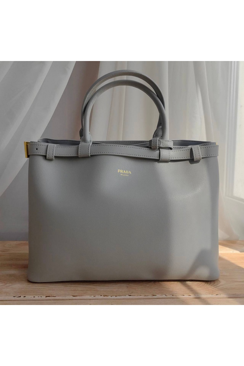 Prada Женская кожаная сумка Buckle 35x25 см (2 расцветки)