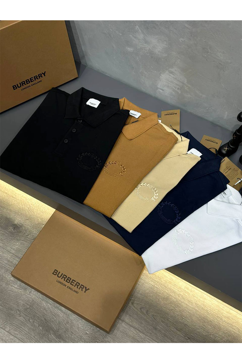 Burberry Мужское поло Oak Leaf Crest - Black 