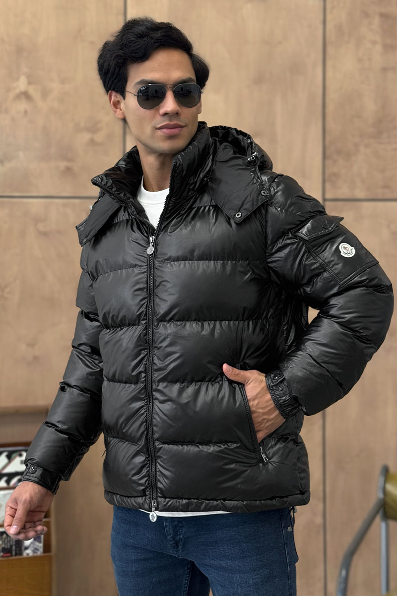 Moncler Мужская куртка с матовым эффектом чёрного цвета Maya Short