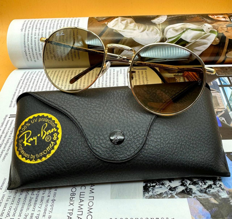 Ray Ban Солнцезащитные очки New Round - Brown