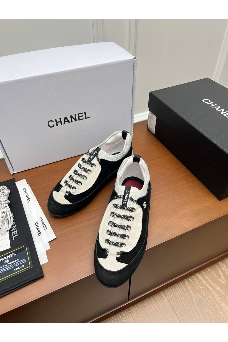 Chаnеl Женские замшевые кроссовки premium