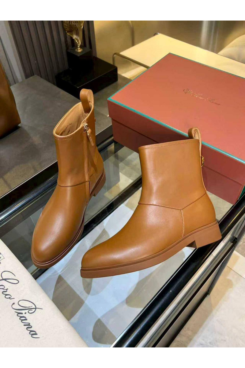 Loro Piana Женские кожаные сапоги premium - Chestnut