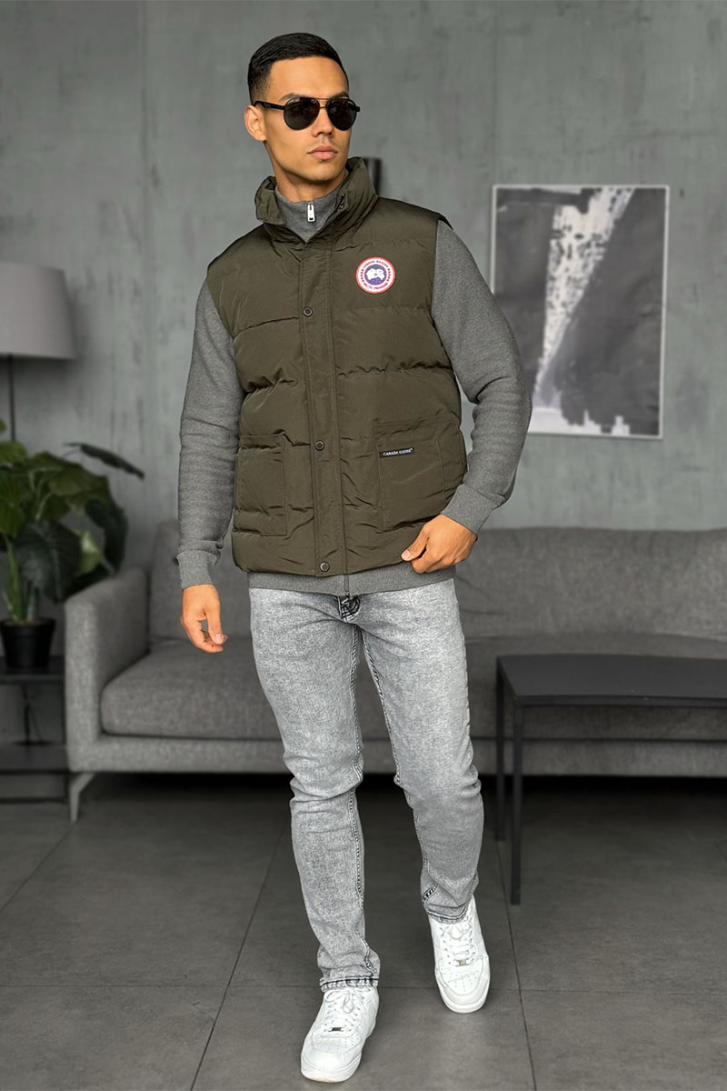 Canada Goose Жилет зелёного цвета logo-patch 