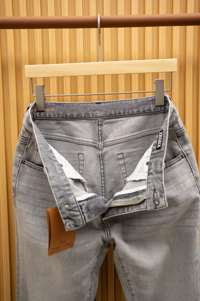 Zegna Мужские джинсы серого цвета Premium