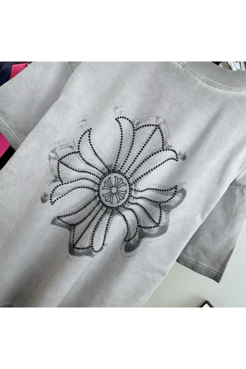 Chrome Hearts Бежевая оверсайз футболка Premium