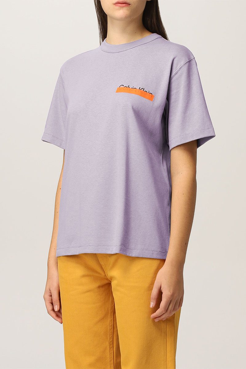 Heron Preston Светло-фиолетовая футболка Orange 2.0