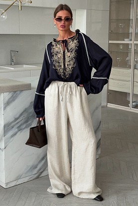 Женские льняные брюки Max Mara