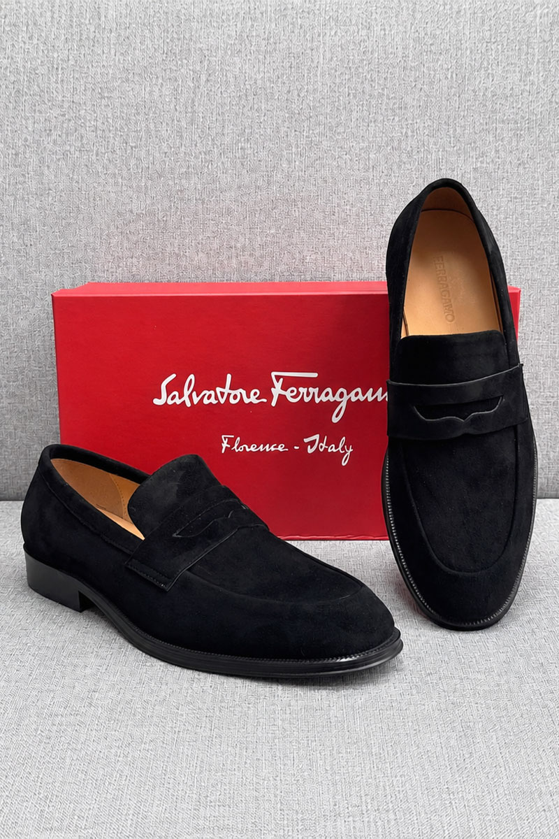 Salvatore Ferragamo Мужские замшевые лоферы