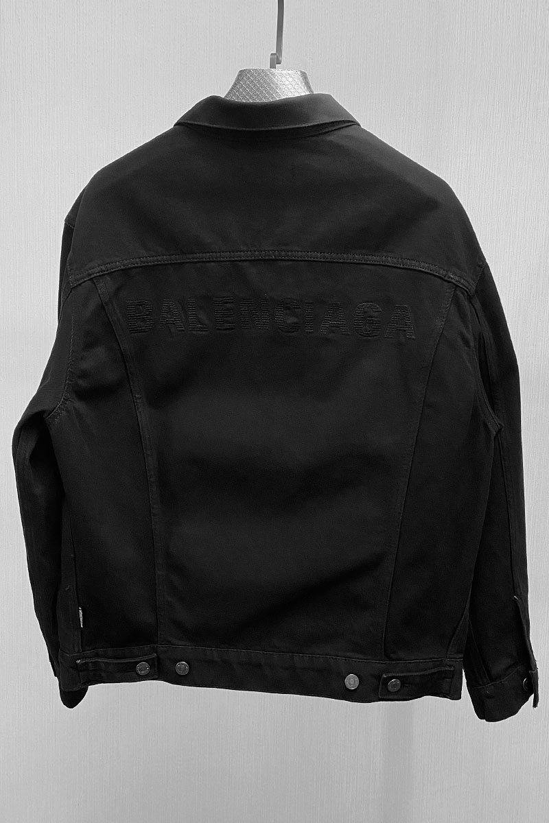Balenciaga Мужская джинсовая куртка чёрного цвета