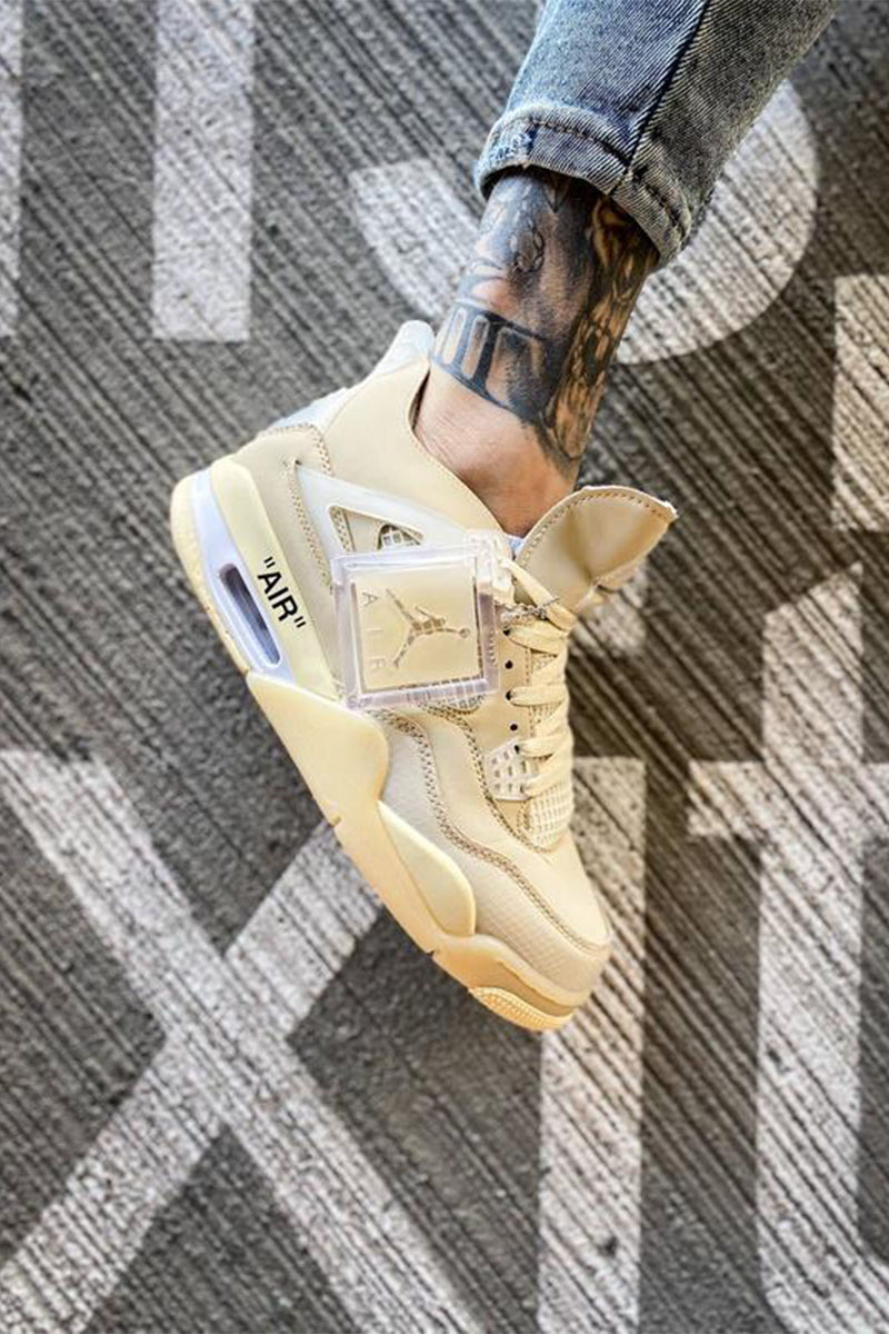 Nike Кроссовки AJ4 Retro x Off-White "Sail"