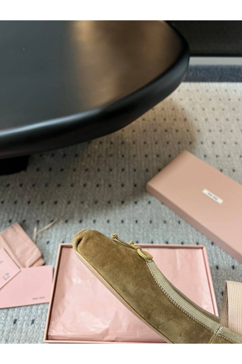 MIU MIU Женские замшевые балетки premium