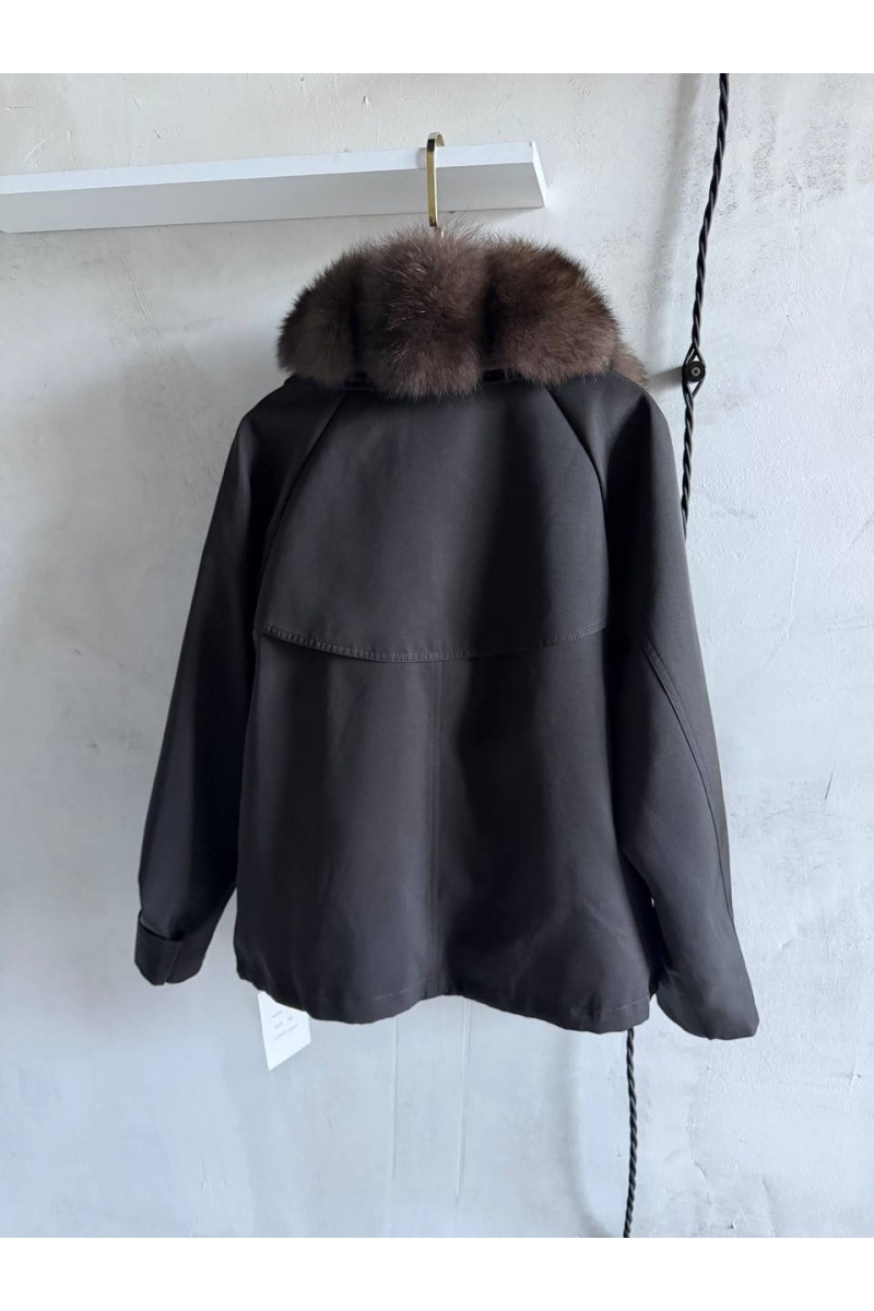 Max Mara Женская парка с натуральным мехом premium