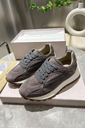 Женские замшевые кроссовки Monili Premium - Grey