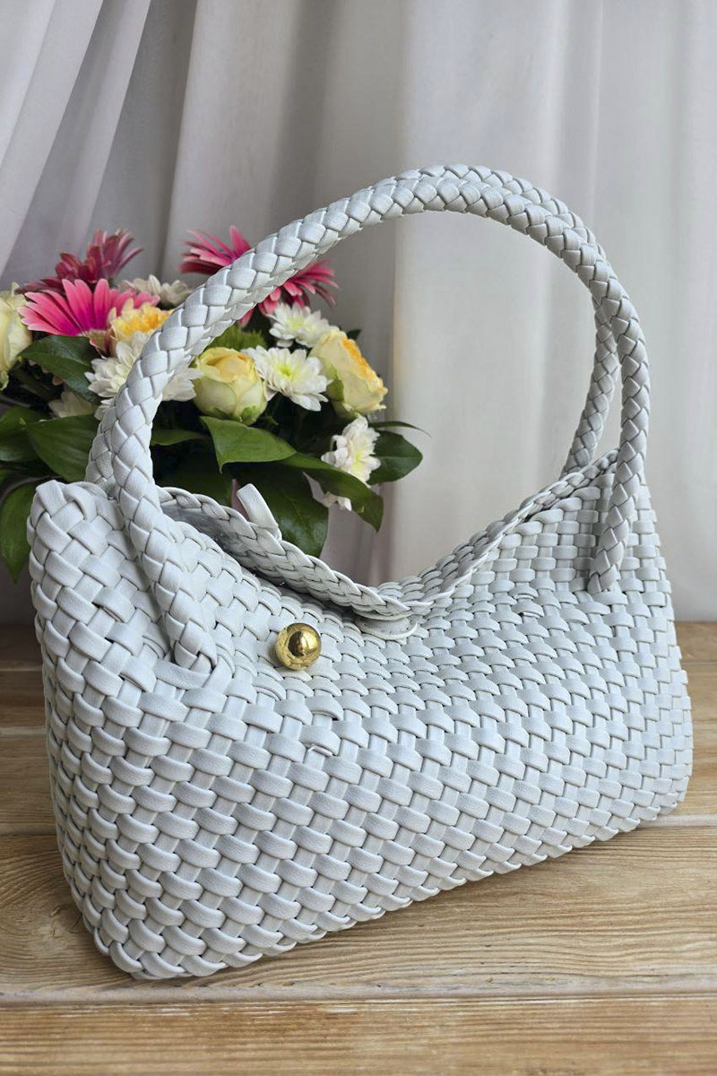 Bottega Veneta Кожаная сумка intrecciato 30x14 см