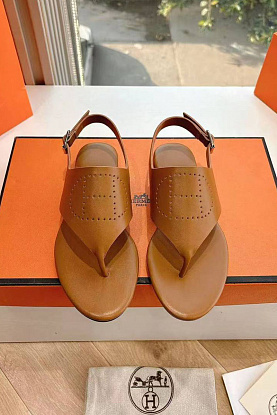 Женские кожаные сандалии Premium - Brown