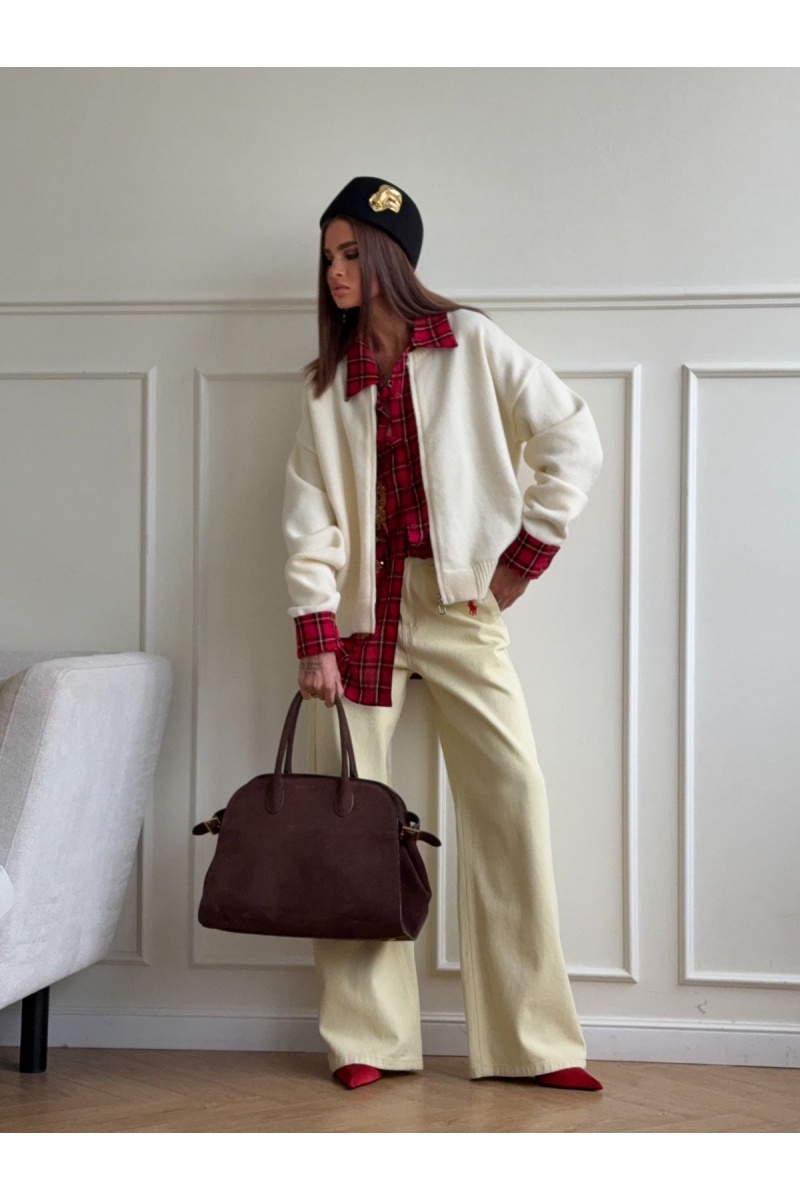 Designer Clothing Женская кофта с шапкой Ganni бежевого цвета