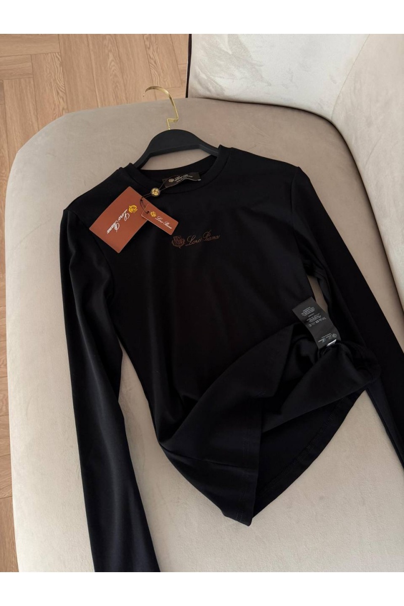 Loro Piana Женский базовый лонгслив  Premium - Black
