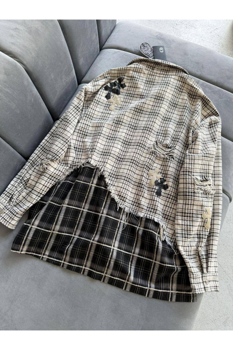 Chrome Hearts Женская рубашка в клетку 