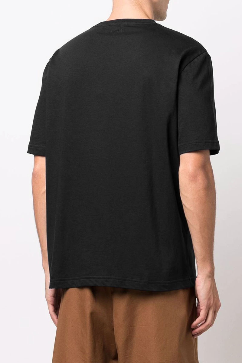 Designer Clothing Чёрная оверсайз футболка block-lettered logo-print