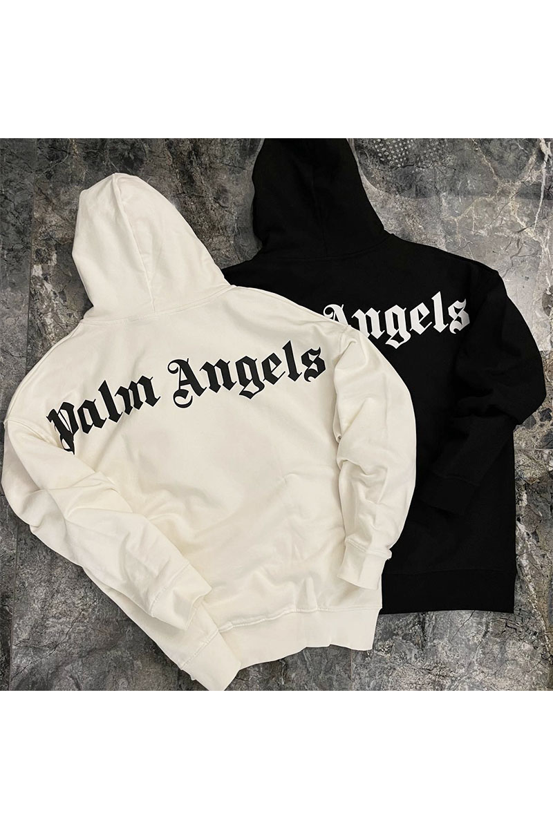 Palm Angels Мужское худи белого цвета logo-print