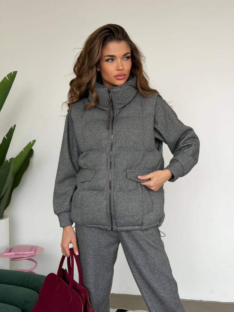 Designer Женский костюм тройка на флисе premium